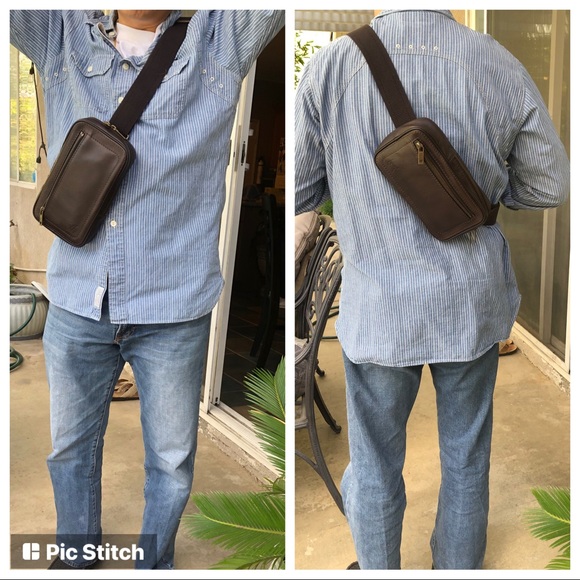 💯Authentic Louis Vuitton Sioux Utah Brown Waist Body Bag - Unisex ❤️VERY RARE❤️ - Picture 1 of 16